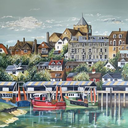 Rye Fishing Boats - Original in Acrylic on Canvas