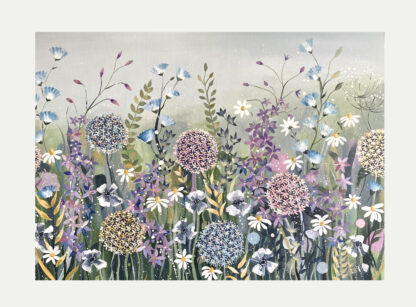 Flower Meadow - Print on Artists paper with White Border