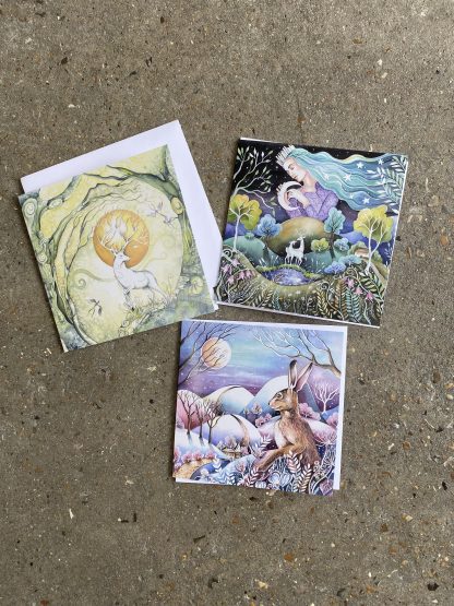 Pack of 3 Whimsical/Fantasy Greetings Cards