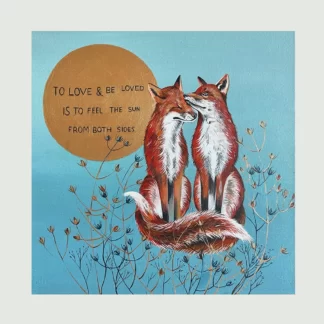 Foxes In Love - print from original of Acrylic on Canvas