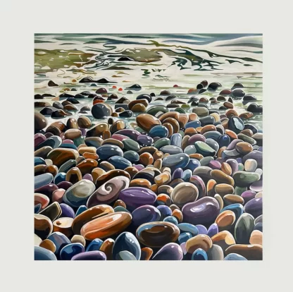 Winchelsea Pebbles - print from original of Acrylic on Canvas